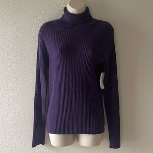 Great northwest purple long sleeve ribbed sweater, turtleneck, nwt, XL